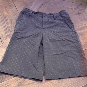 Under Armor Grey Flat Front Performance Shorts with Micro Print